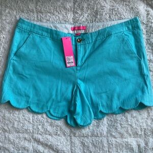NWT Lilly Buttercup Stretch Short in Blue Horizon—Size 16